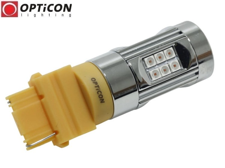 Żarówka Led P27W 3156 12V 30x SMD3030 Pomarańczowy OPTICON PREMIUM