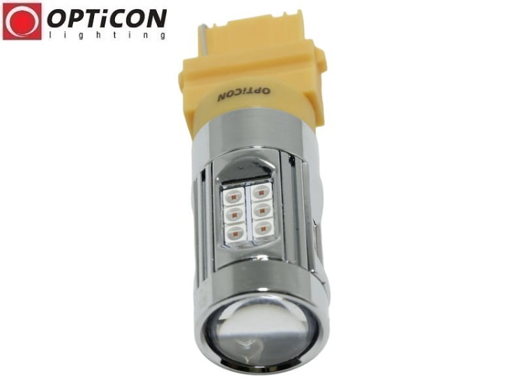 Żarówka Led P27W 3156 12V 30x SMD3030 Pomarańczowy OPTICON PREMIUM