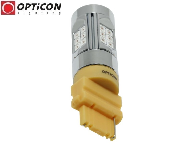 Żarówka Led P27W 3156 12V 30x SMD3030 Pomarańczowy OPTICON PREMIUM