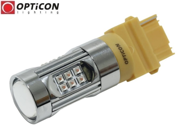 Żarówka Led P27W 3156 12V 30x HP CREE Pomarańczowy OPTICON PREMIUM