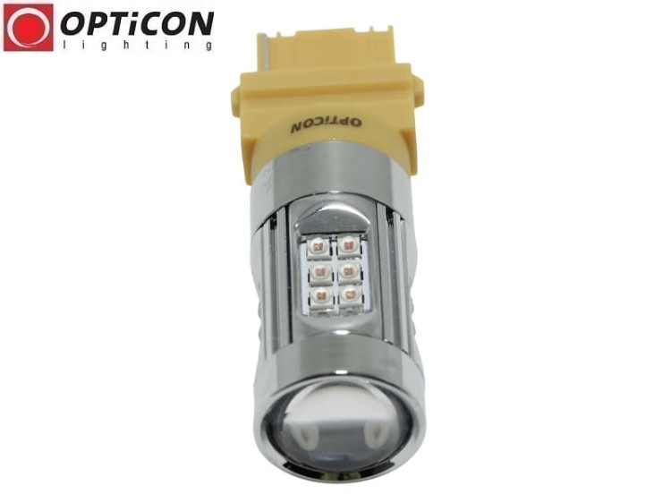 Żarówka Led P27W 3156 12V 30x HP CREE Pomarańczowy OPTICON PREMIUM
