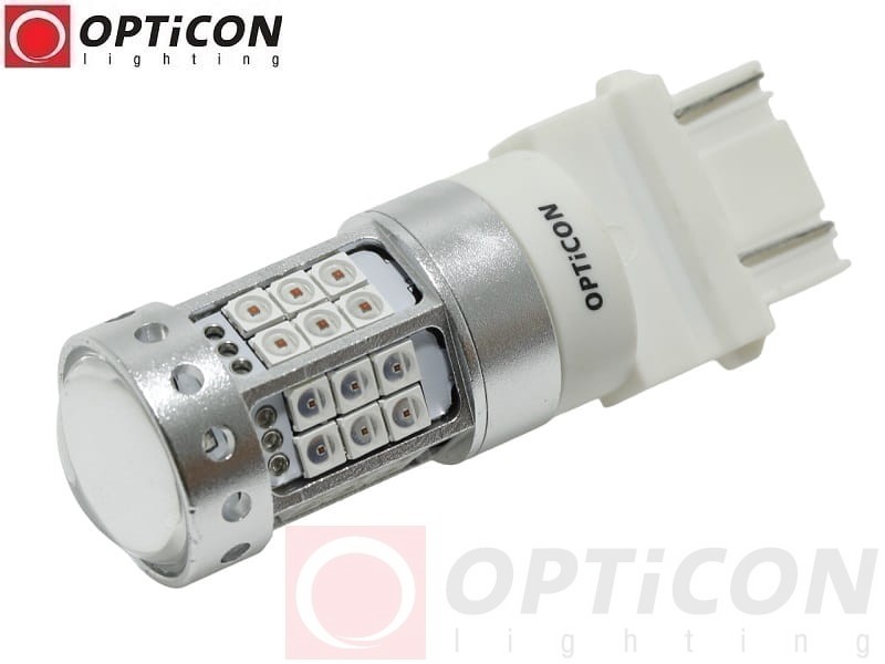 Żarówka Led P27/7W 3157 42x SMD 3030 DUAL COLOR 18/24 RED OPTICON PREMIUM