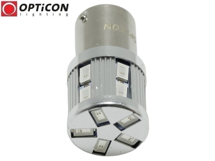 Żarówka Led P21W Ba15s 12V DC 17x SMD5730 Pomarańczowy OPTICON PREMIUM