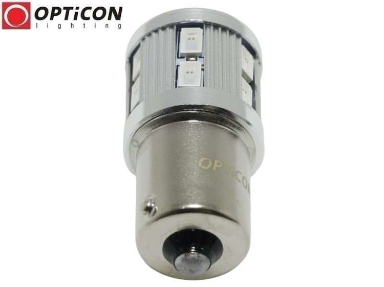 Żarówka Led P21W Ba15s 12V DC 17x SMD5730 Pomarańczowy OPTICON PREMIUM