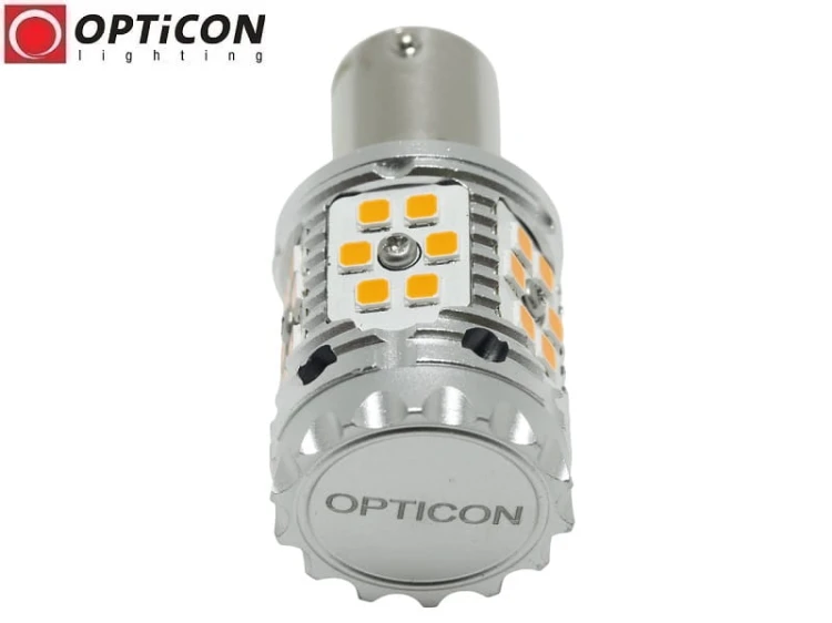 Żarówka Led P21W Ba15s 12V DC 30x SMD3030 Pomarańczowy CANBUS OPTICON PREMIUM