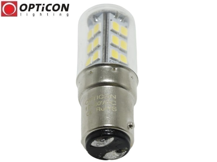 Żarówka Led Ba15d 3W 27x SMD 2835 10-30V DC Biały Zimny 12V 24V OPTICON