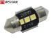 Żarówka Led C5W 28mm 12V DC 3x SMD 2835 Biały Zimny 6000K CANBUS OPTICON PREMIUM