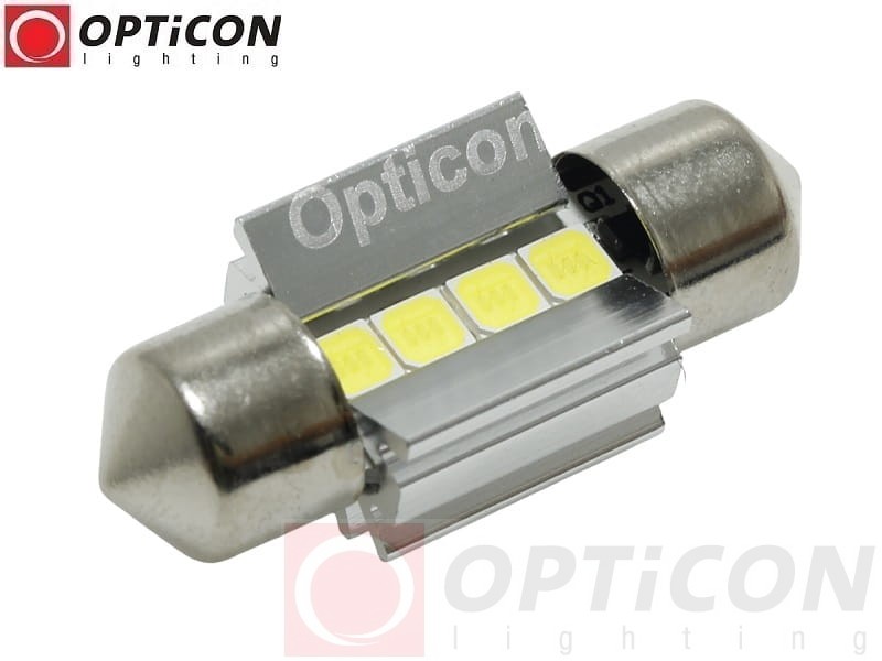 Żarówka Led C5W 31mm 12V DC 4x SMD 3030 Biały Zimny 6000K CANBUS OPTICON PREMIUM