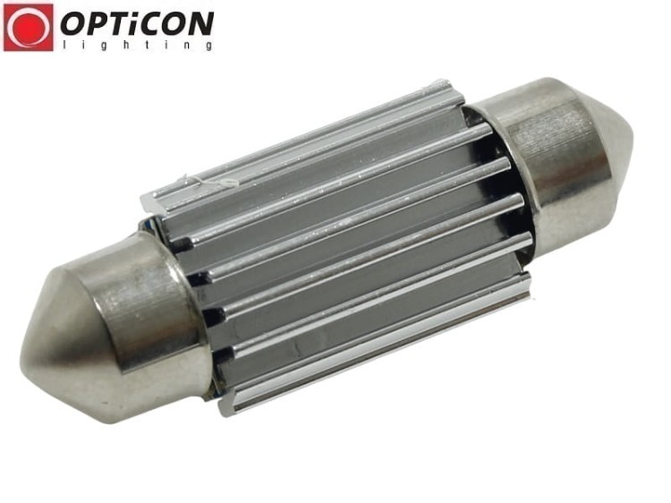 Żarówka Led C5W 36mm 12V DC 2x SMD 3030 Biały Zimny 6000K CANBUS OPTICON PREMIUM
