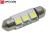 Żarówka Led C5W 36mm 12V 24V DC 3x SMD 5050 Biały Zimny 6000K OPTICON