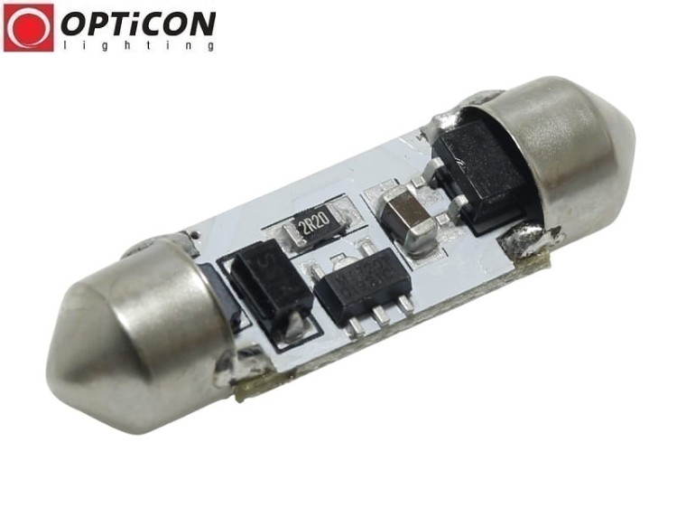 Żarówka Led C5W 36mm 12V 24V DC 3x SMD 5050 Niebieski OPTICON