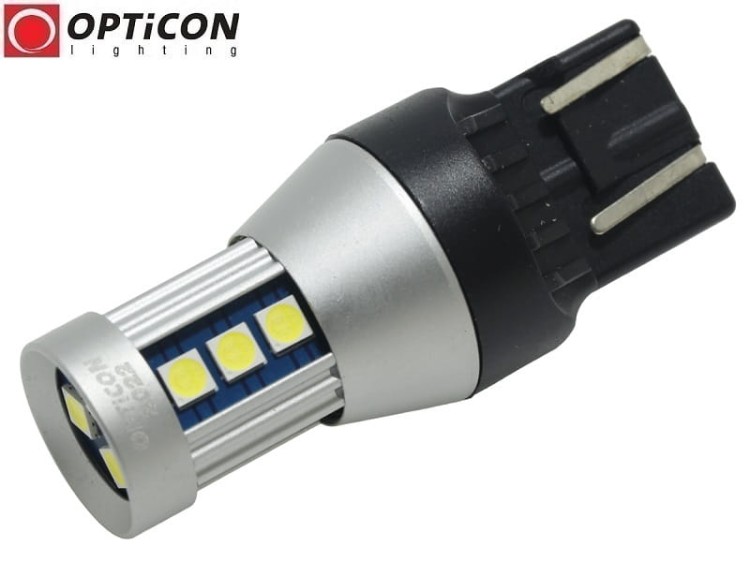 Żarówka Led W21/5W T20 7443 12V 15x SMD 3030 Biały Zimny 6000K CANBUS OPTICON PREMIUM