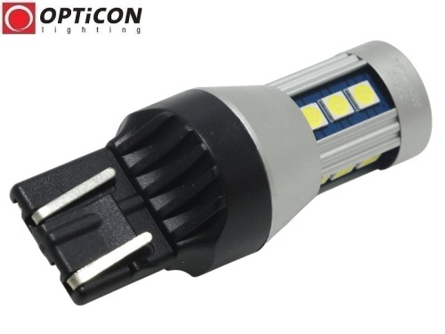 Żarówka Led W21/5W T20 7443 12V 15x SMD 3030 Biały Zimny 6000K CANBUS OPTICON PREMIUM