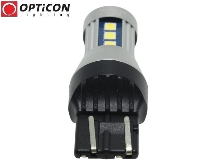 Żarówka Led W21/5W T20 7443 12V 15x SMD 3030 Biały Zimny 6000K CANBUS OPTICON PREMIUM