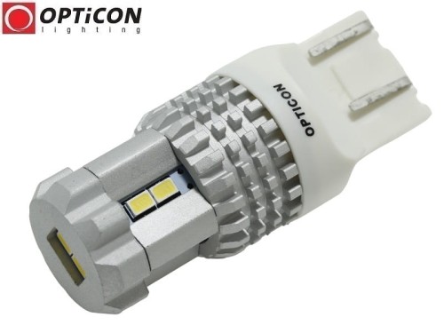 Żarówka Led W21W T20 7440 12V 12x SMD 3020 Biały Zimny 6000K CANBUS OPTICON PREMIUM