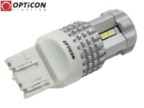 Żarówka Led W21W T20 7440 12V 12x SMD 3020 Biały Zimny 6000K CANBUS OPTICON PREMIUM