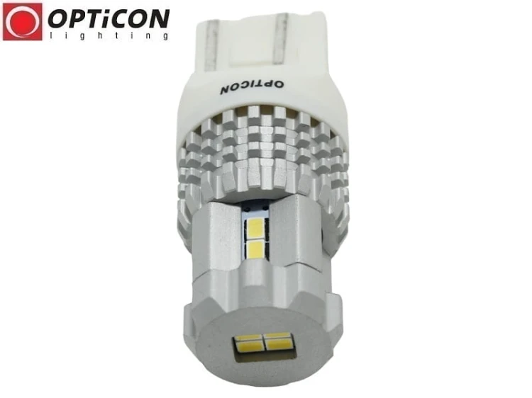 Żarówka Led W21W T20 7440 12V 12x SMD 3020 Biały Zimny 6000K CANBUS OPTICON PREMIUM