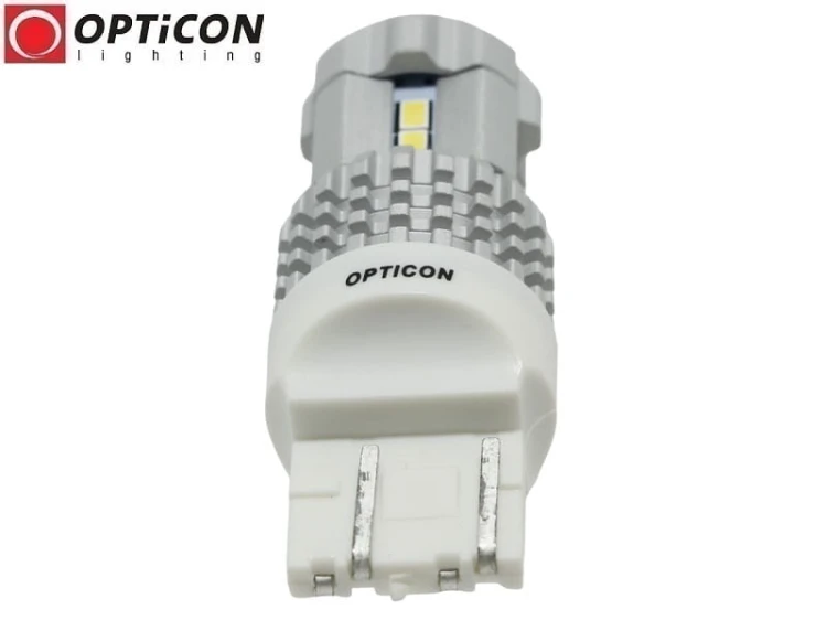 Żarówka Led W21W T20 7440 12V 12x SMD 3020 Biały Zimny 6000K CANBUS OPTICON PREMIUM