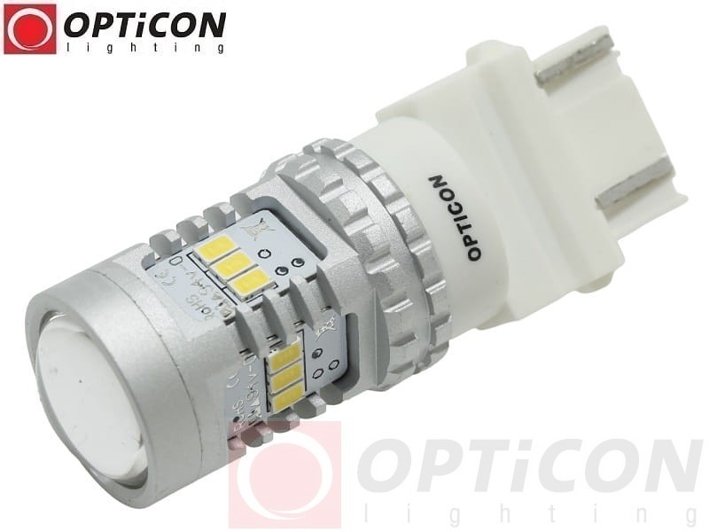 Żarówka Led P27W 3156 12V 14x SMD3020 Biały Zimny  CANBUS OPTICON PREMIUM