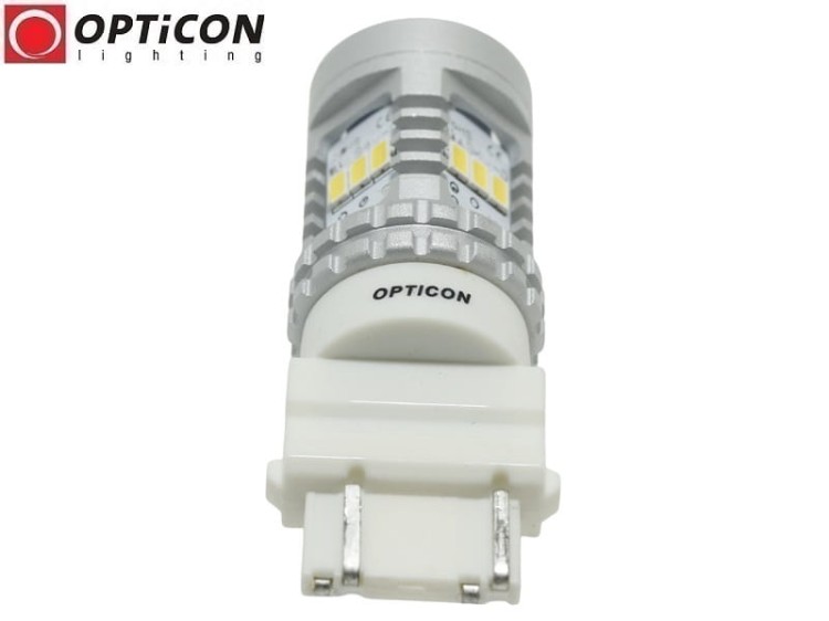Żarówka Led P27W 3156 12V 14x SMD3020 Biały Zimny  CANBUS OPTICON PREMIUM