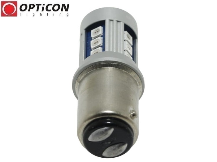 Żarówka Led P21/5W Bay15d 12V 24V DC 15x SMD3030 Czerwony OPTICON PREMIUM