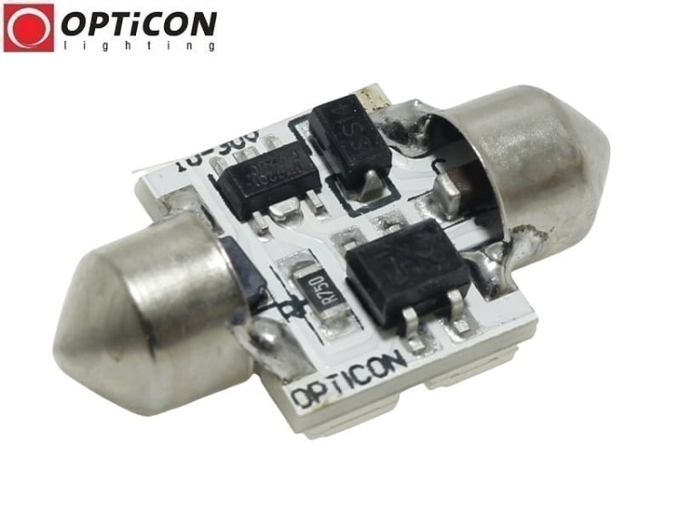 Żarówka Led C5W 31mm 12V 24V DC 6x SMD 5050 Biały Zimny 6000K OPTICON