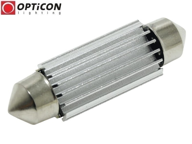 Żarówka Led C10W 42mm 12V DC 6x SMD 2835 Biały Zimny 6000K CANBUS OPTICON PREMIUM
