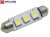 Żarówka Led C10W 42mm 12V 24V DC 3x SMD 5050 Biały Zimny 6000K OPTICON