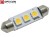 Żarówka Led C10W 42mm 12V 24V DC 3x SMD 5050 Biały Ciepły 3000K OPTICON