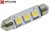 Żarówka Led C10W 42mm 12V 24V DC 3x SMD 5050 Biały Neutralny 4500K OPTICON