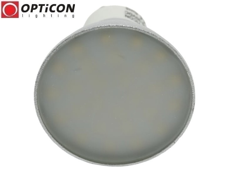 Żarówka LED GU10 4W 10-30V DC 27x SMD 2835 Biały Neutralny 4500K 12V 24V OPTICON