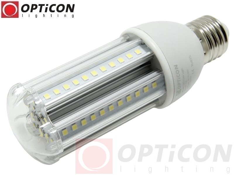 Żarówka LED E27 7W 10-30V DC 54x SMD2835 Biały Zimny 6000K 12V 24V OPTICON