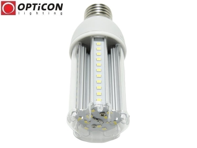 Żarówka LED E27 7W 10-30V DC 54x SMD2835 Biały Zimny 6000K 12V 24V OPTICON