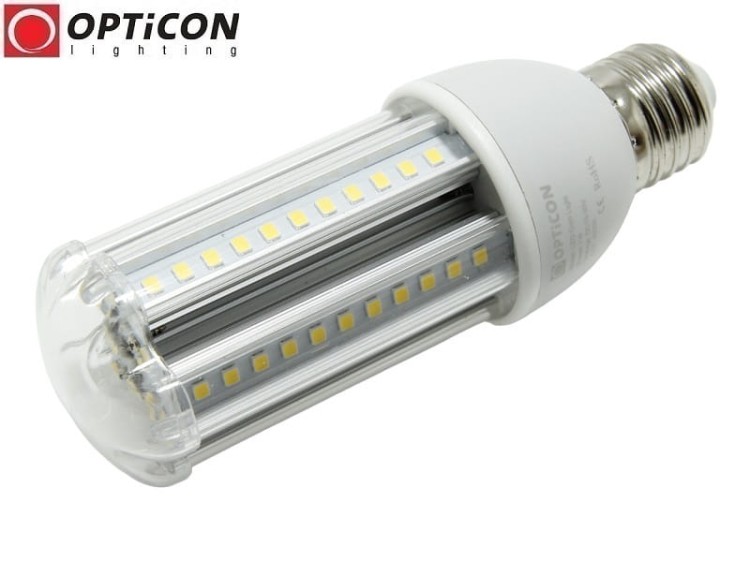 Żarówka LED E27 7W 10-30V DC 54x SMD2835 Biały Neutralny 4500K 12V 24V OPTICON