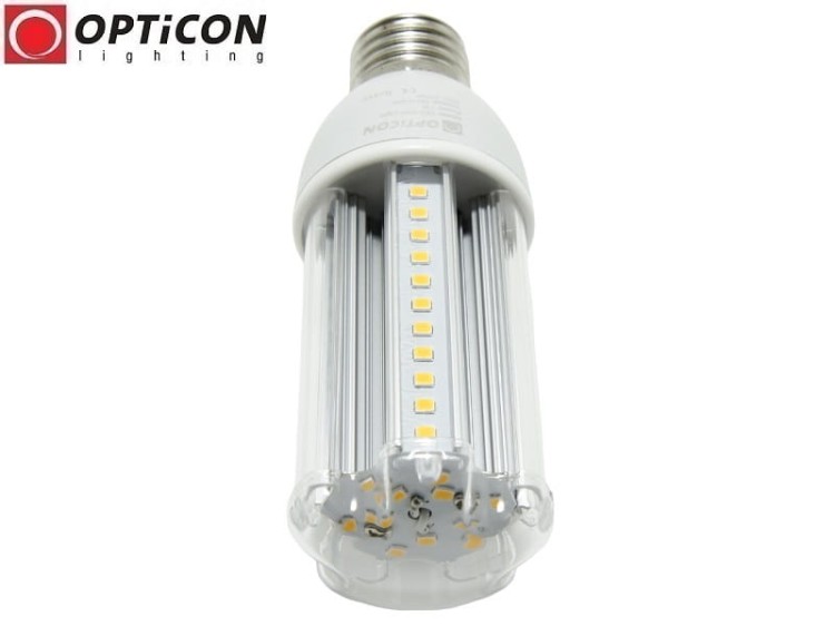 Żarówka LED E27 7W 10-30V DC 54x SMD2835 Biały Ciepły 3000K 12V 24V OPTICON