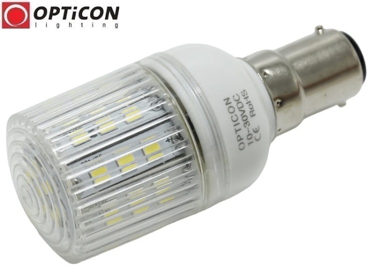 Żarówka LED Bay15d 4W 30xSMD 2835 10-30V DC Biały Ciepły 3000K 12V 24V OPTICON
