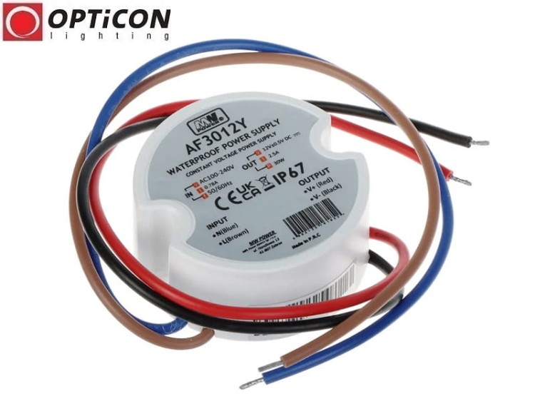 Zasilacz MWpower AF3012Y 2,5A 30W do Taśm Led z 230V do 12V Wodoszczelny IP67