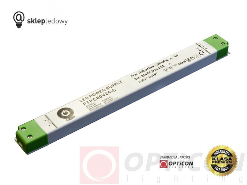 Zasilacz LED POS FTPC-60-12 12V 60W 5A IP20