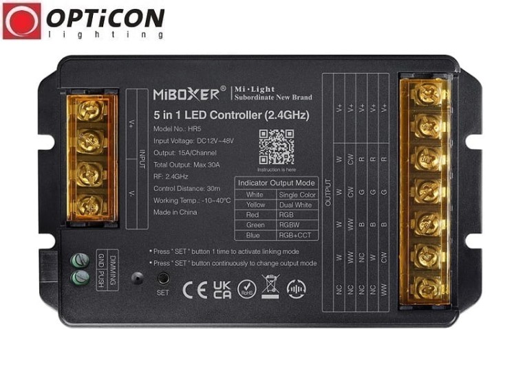 Sterownik Taśm LED MiLight 5in1 HR5 30A 12V / 24V DC RF 2,4G