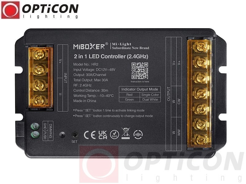 Sterownik Taśm LED MiLight 2in1 HR2 30A 12V / 24V DC RF 2,4G