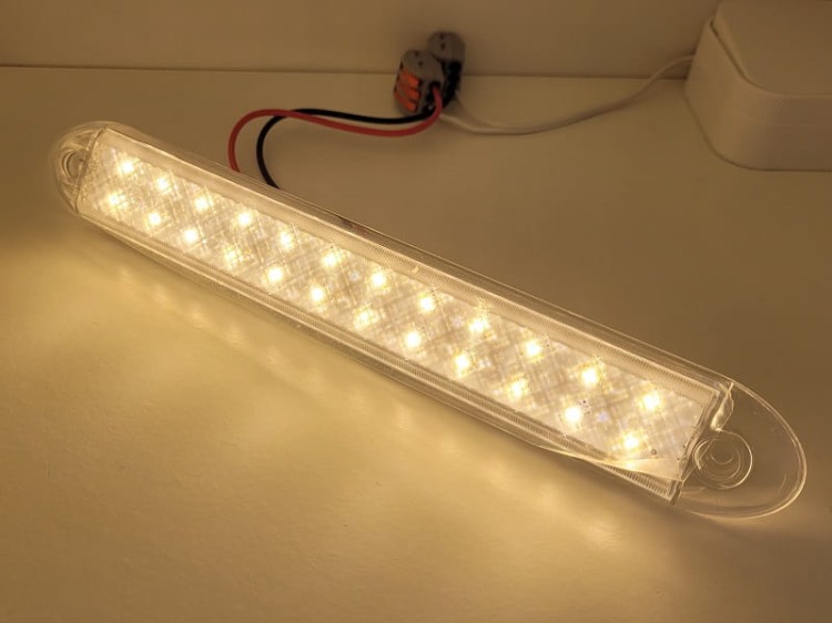 Panel LED 4,8W 10-30V DC 24x SMD2835 ( 2x12) 120st Biały Ciepły 3000K 12V 24V OPTICON