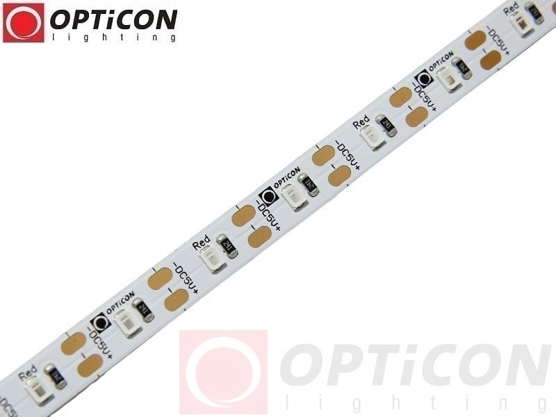Taśma LED 5V 300 SMD 2835 8mm IP20 3,6W/m Czerwony OPTICON PREMIUM