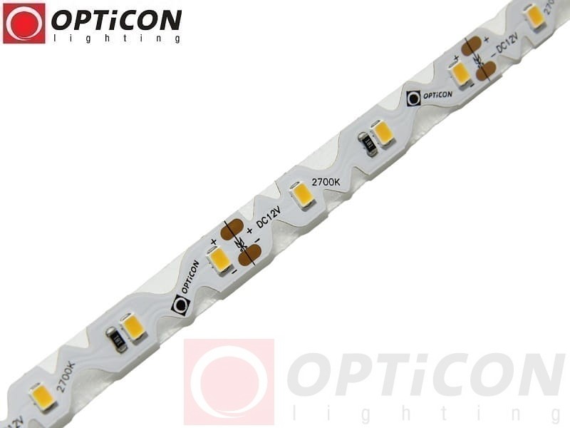 Taśma LED 12V 300 SMD 2835 8mm IP20 4,8W/m Biały Ciepły 2700K S-Type OPTICON PREMIUM
