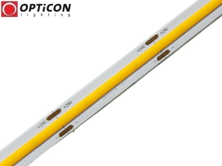 Taśma LED 24V COB 2400 SMD 10mm IP20 10W/m Żółty OPTICON PREMIUM