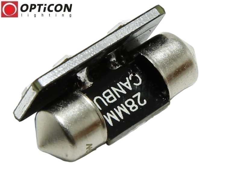 Żarówka Led C5W 28mm 12V 24V DC 9x SMD 3030 Biały Neutralny 4500K OPTICON