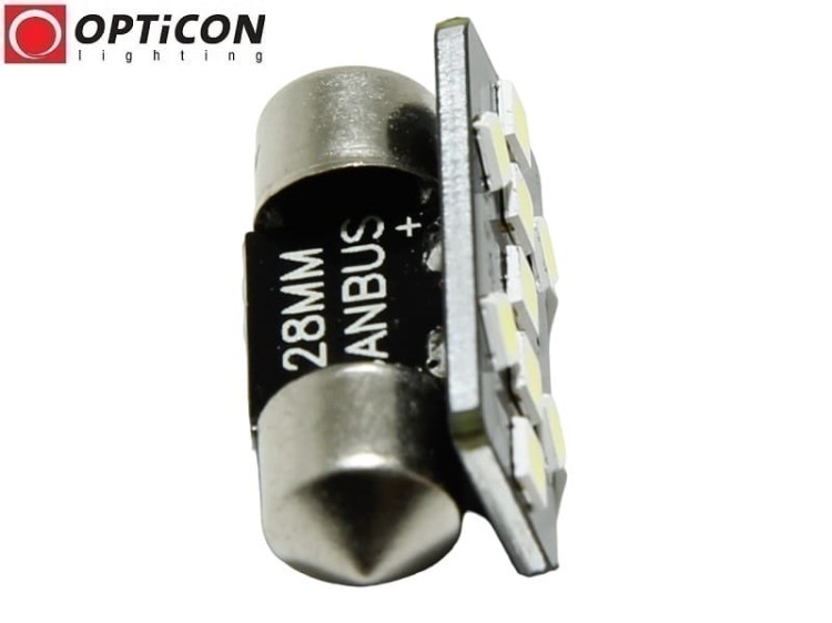 Żarówka Led C5W 28mm 12V 24V DC 9x SMD 3030 Biały Neutralny 4500K OPTICON