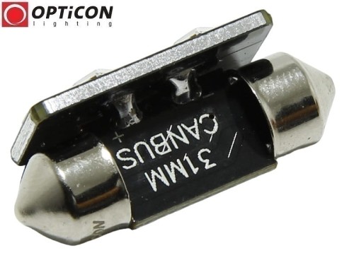 Żarówka Led C5W 31mm 12V DC 9x SMD 3030 Biały Neutralny 4500K OPTICON