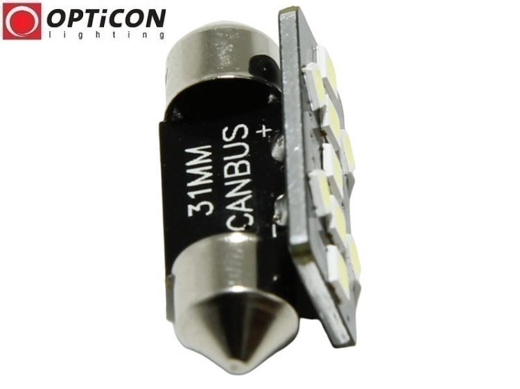 Żarówka Led C5W 31mm 12V DC 9x SMD 3030 Biały Neutralny 4500K OPTICON