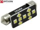 Żarówka Led C5W 36mm 12V DC 9x SMD 3030 Biały Ciepły 3000K OPTICON