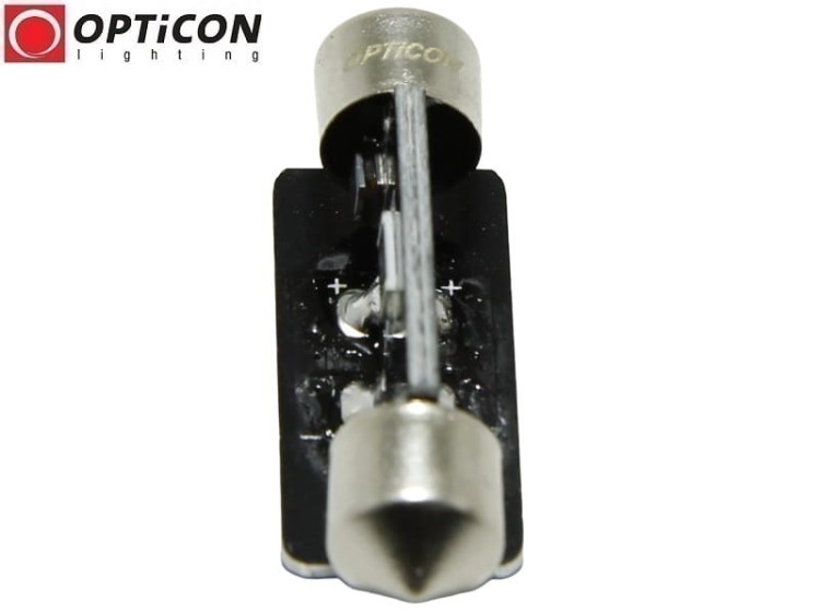 Żarówka Led C5W 36mm 12V DC 9x SMD 3030 Biały Ciepły 3000K OPTICON